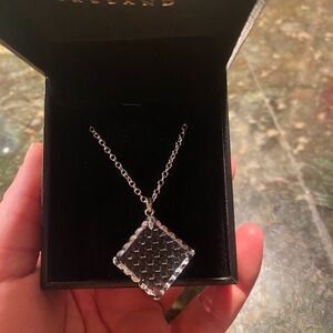 Cash’s Ireland crystal square pendant necklace